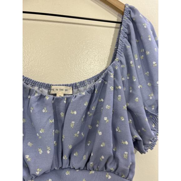 Cottage Coquette Romance Victorian Y2K Fairy Dainty Babydoll Top 2X Ditsy Floral - Picture 5 of 12